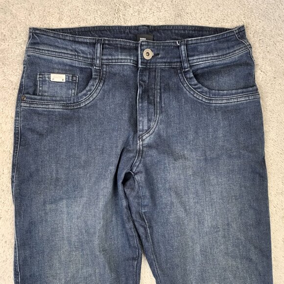 KUHL Mens Denim Klassik 32x32 Blue Jeans Straight Fit Cargo Pants Indigo Dye REI - Picture 5 of 9